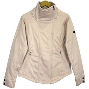 Avalanche Softshell Full Zip Jacket Medium Fleece Lined Pale Pink Zipped Pockets